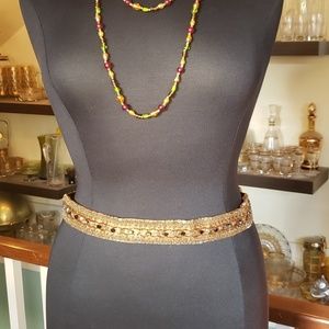 Vintage Made in India Beaded sash belt